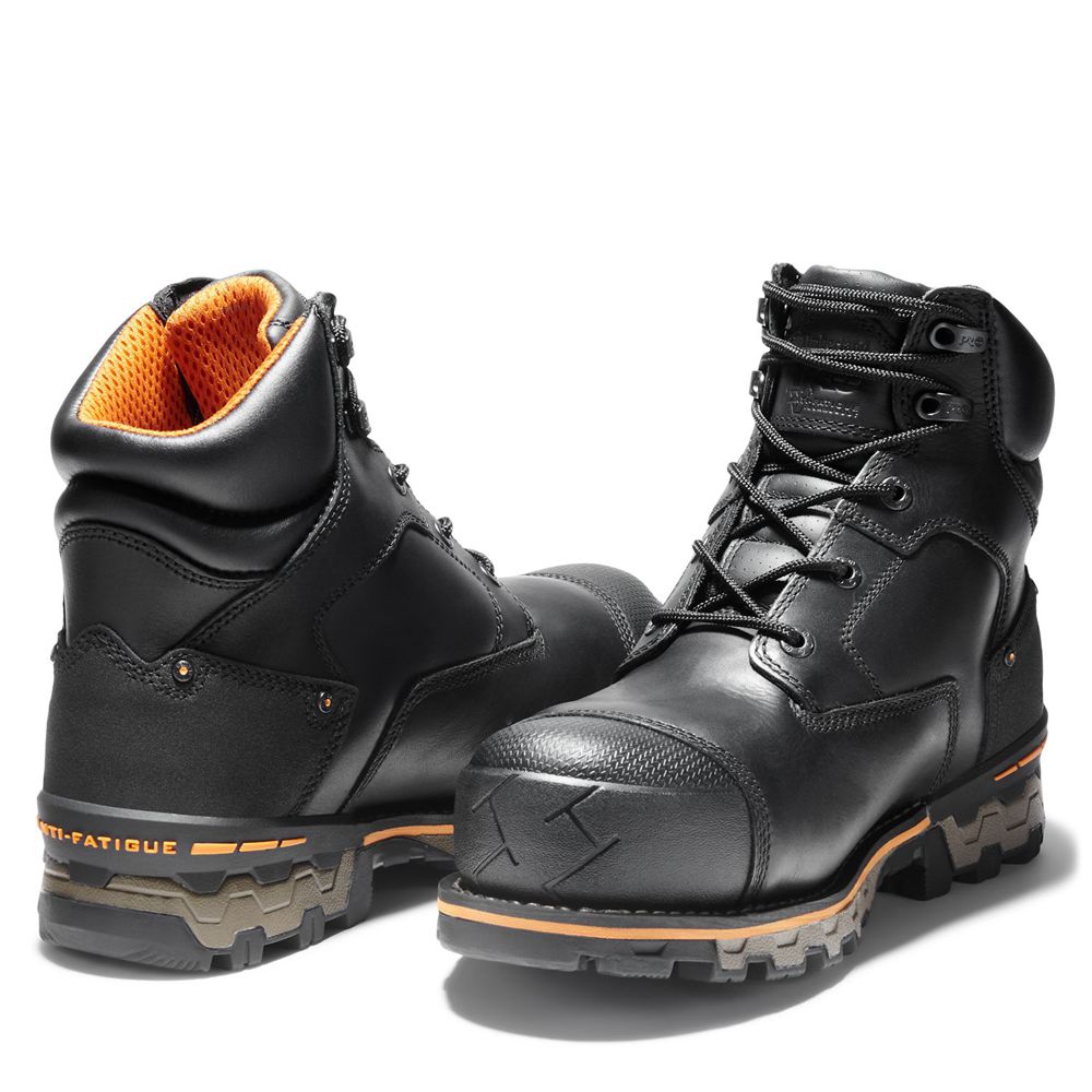 Bocanci De Muncă Timberland Barbati Negrii - Pro® Boondock 6\" Comp Toe - Romania - IEWFPZ031